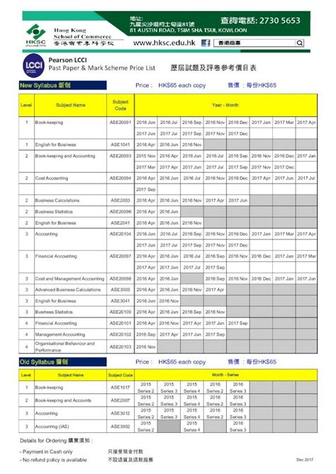 pearson lcci past paper.